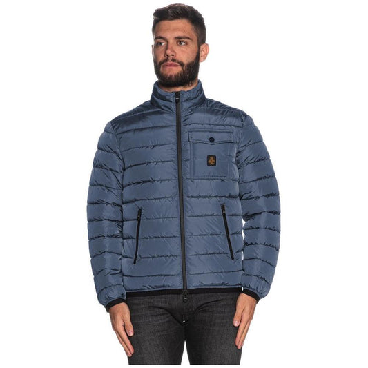 Refrigiwear Light Blue Nylon Men Jacket RE-13987-XL