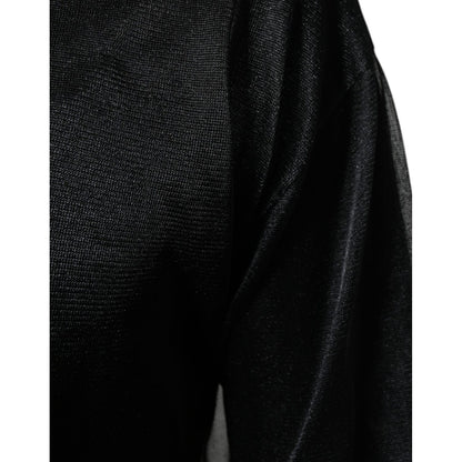 Dolce & Gabbana Black Polyester Pullover Sweatshirt Sweater