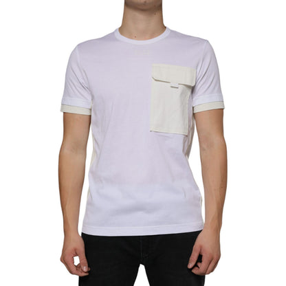 Dolce & Gabbana White Cotton Pocket Short Sleeves T-shirt