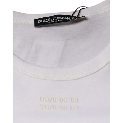Dolce & Gabbana White Cotton Pocket Short Sleeves T-shirt