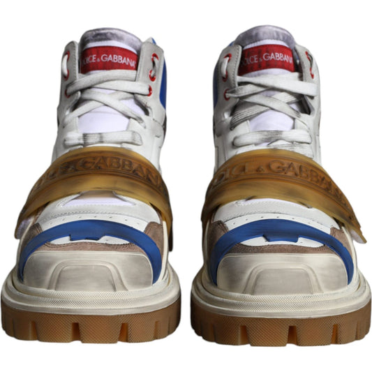Dolce & Gabbana Multicolor Leather Trekking Sneakers Boots Shoes MV5045-40