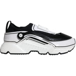 Dolce & Gabbana White Black Logo Plaque Daymaster Sneakers Shoes MV6130-39