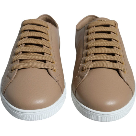 Dolce & Gabbana Brown Low Top Men Saint Tropez Sneakers Shoes Dolce & Gabbana Dim Gray