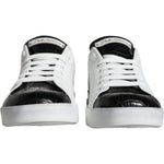 Dolce & Gabbana Black Leather Logo Portofino Sneaker Shoes MV6160-40