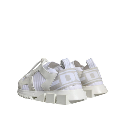 Dolce & Gabbana White Mesh Sorrento Trekking Sneakers Shoes