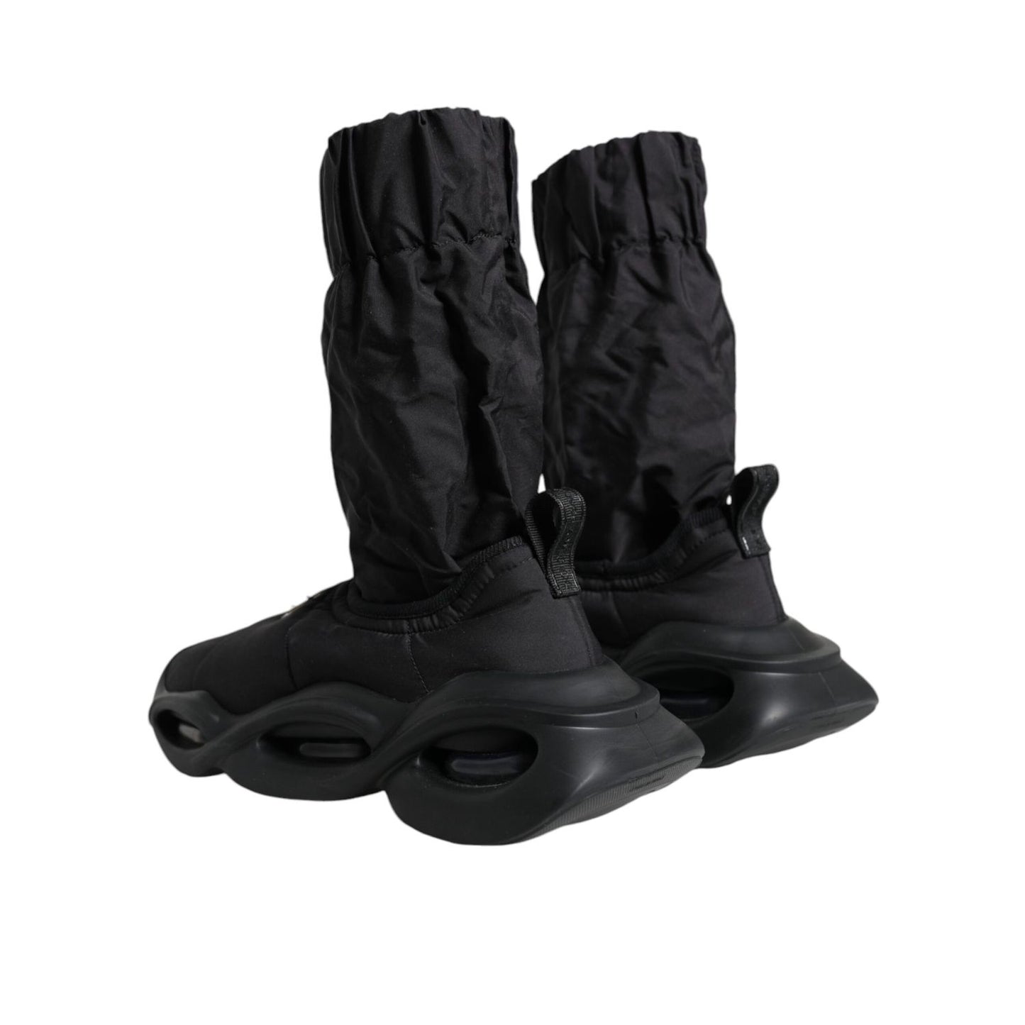 Dolce & Gabbana Black Slip On Wave Socks Sneakers Shoes