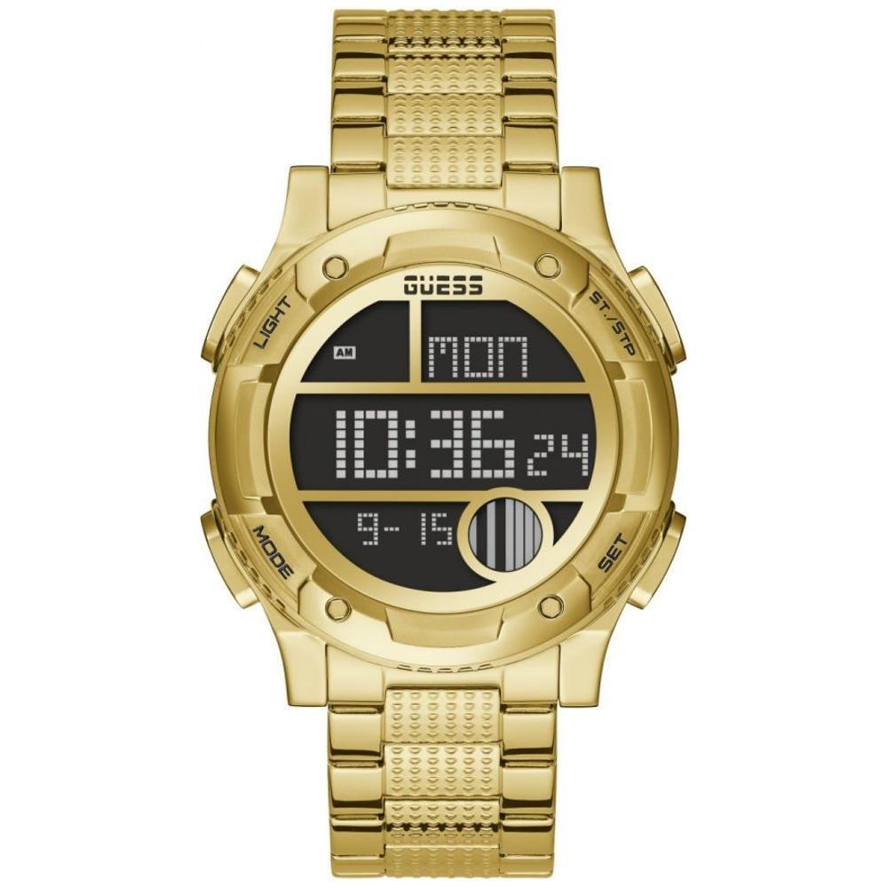 Guess Gold Stainless Steel Digital Watch