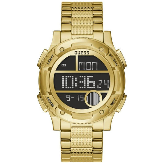Guess Gold Stainless Steel Digital Watch