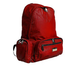 Dolce & Gabbana Red Patent Leather Logo Plaque Backpack Bag BAG4114