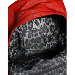 Dolce & Gabbana Red Patent Leather Logo Plaque Backpack Bag BAG4114