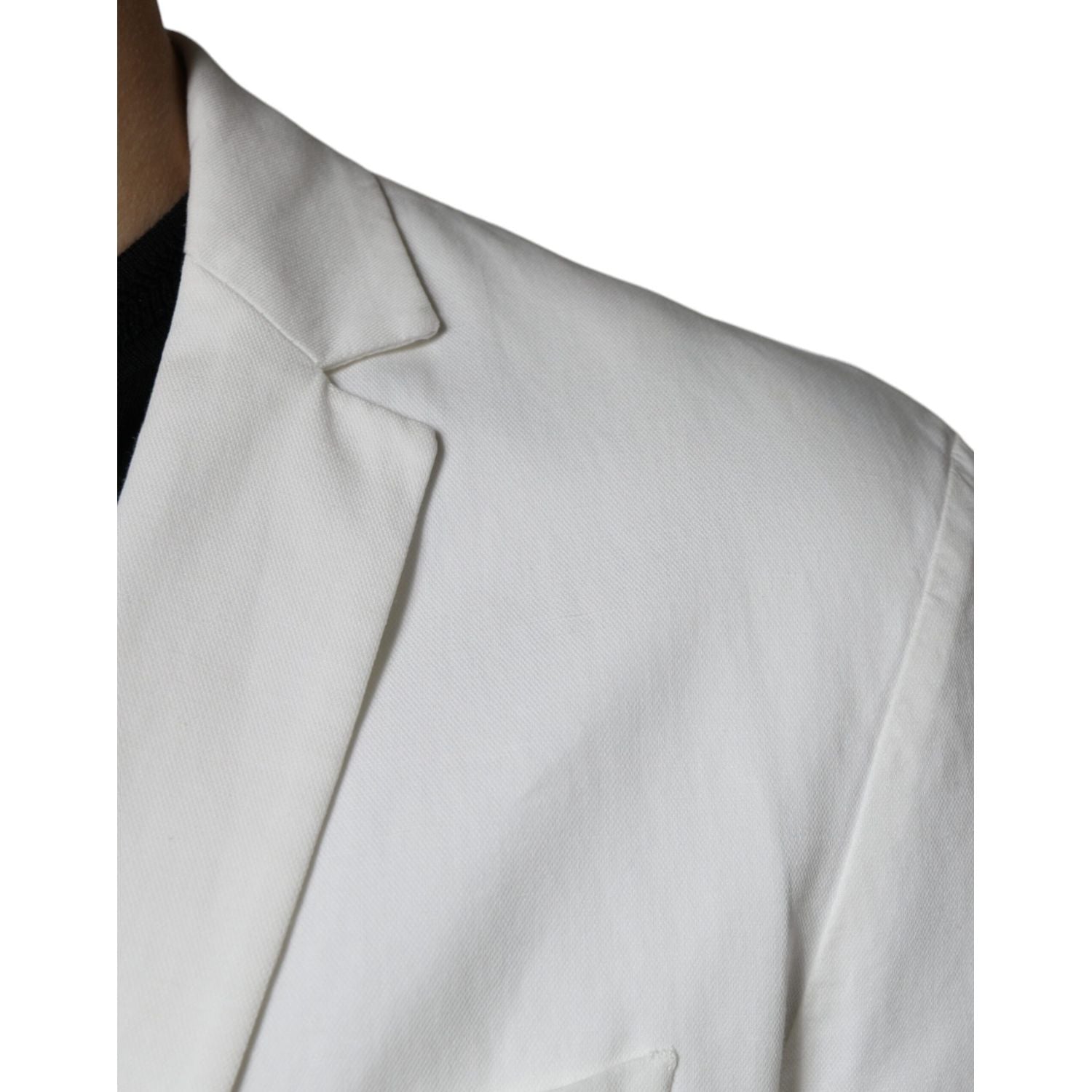 Dondup White Single Breasted One Button Dress Formal Blazer