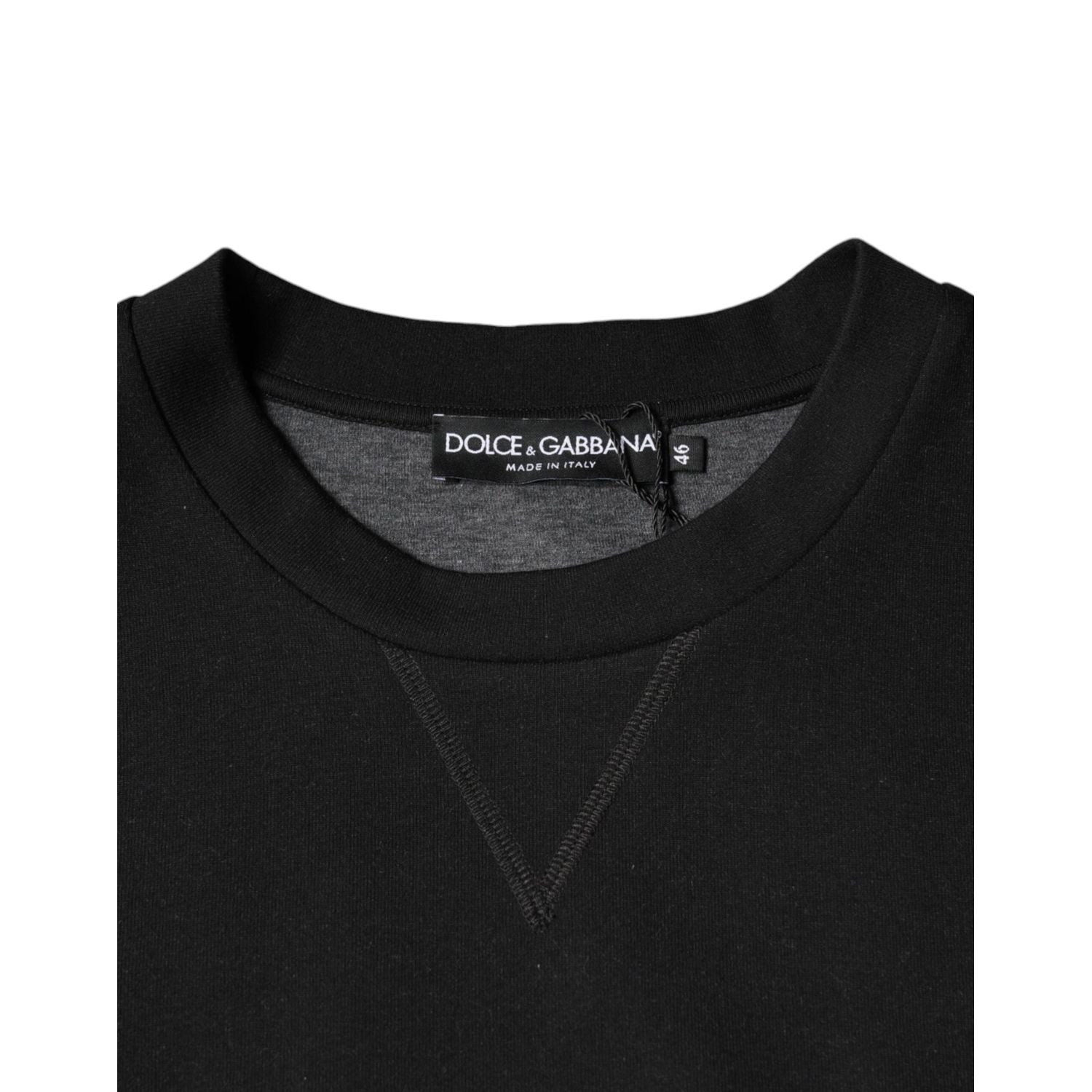 Dolce & Gabbana Black Logo Print CrewNeck Sweatshirt Sweater