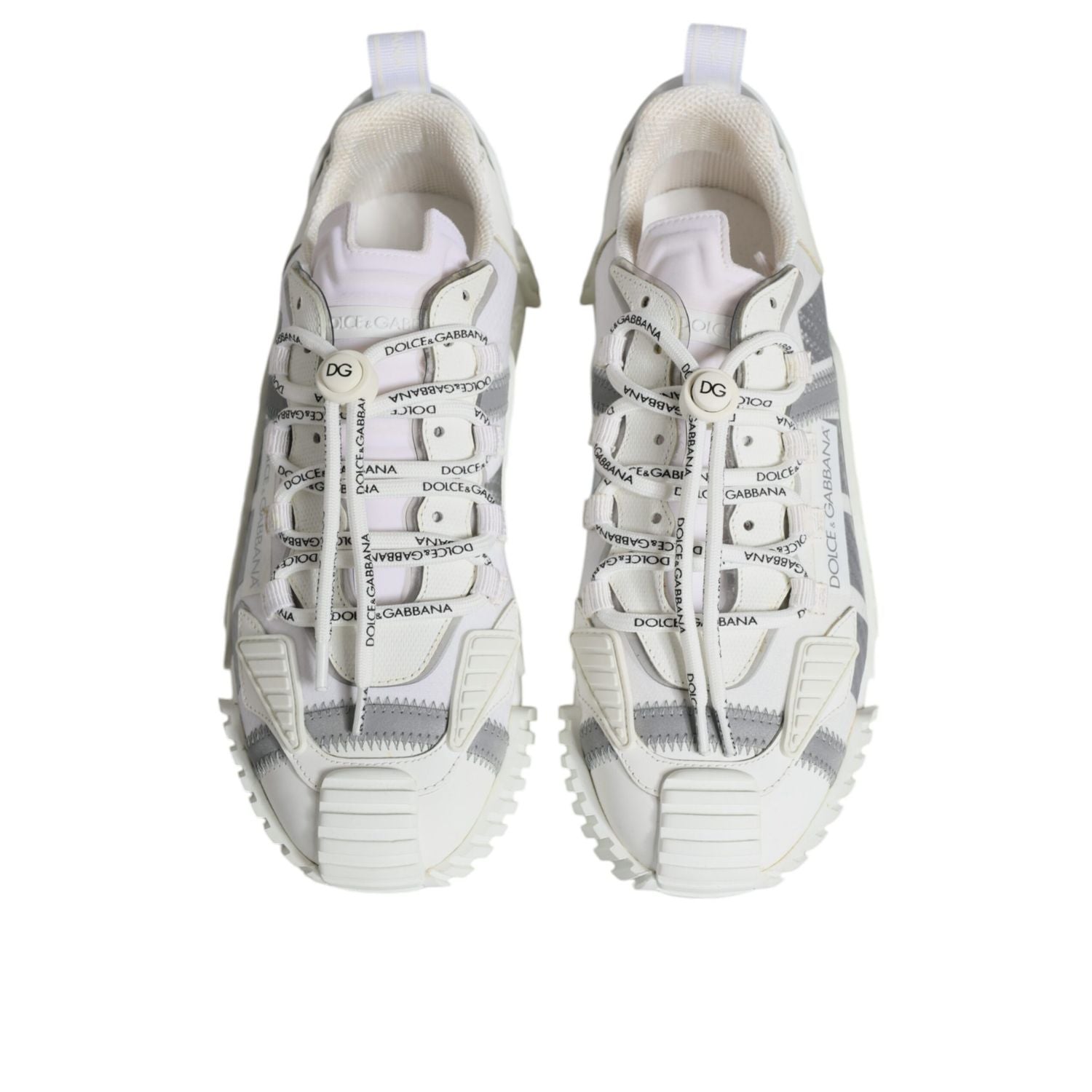 Dolce & Gabbana White Lace Up Low Top NS1 Sneakers Shoes