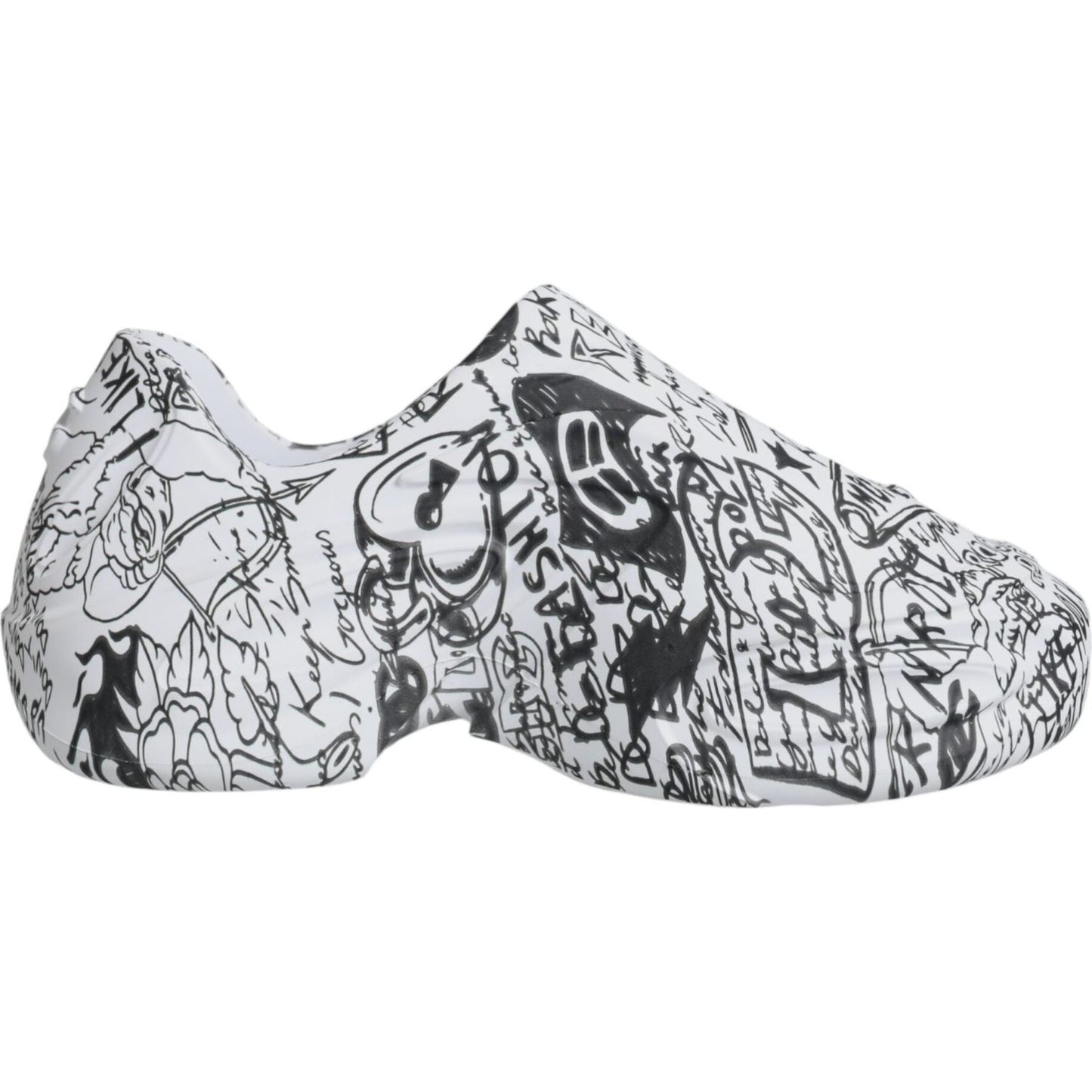 Dolce & Gabbana White Black Graffiti Daymaster Sneakers Shoes MV6242-44