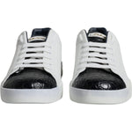 Dolce & Gabbana White Leather Logo Portofino Sneaker Shoes MV6290-39