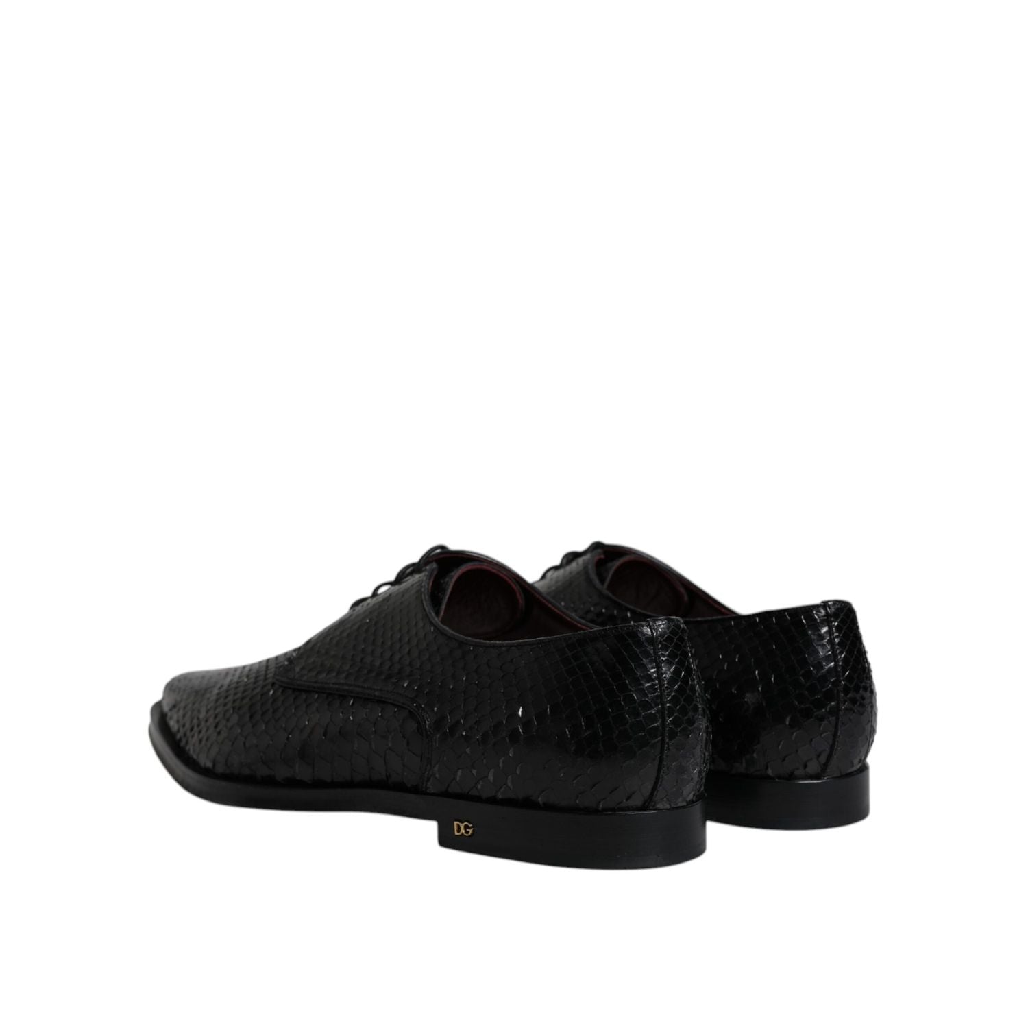 Dolce & Gabbana Black Leather Derby Formal Dress Shoes