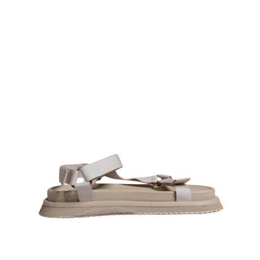 Dolce & Gabbana Beige Nappa Devotion Strap Men Sandals Shoes MV6327-44