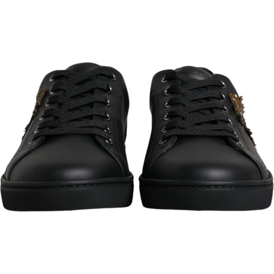Dolce & Gabbana Black London Sacred Heart Men Sneakers Shoes Dolce & Gabbana Black