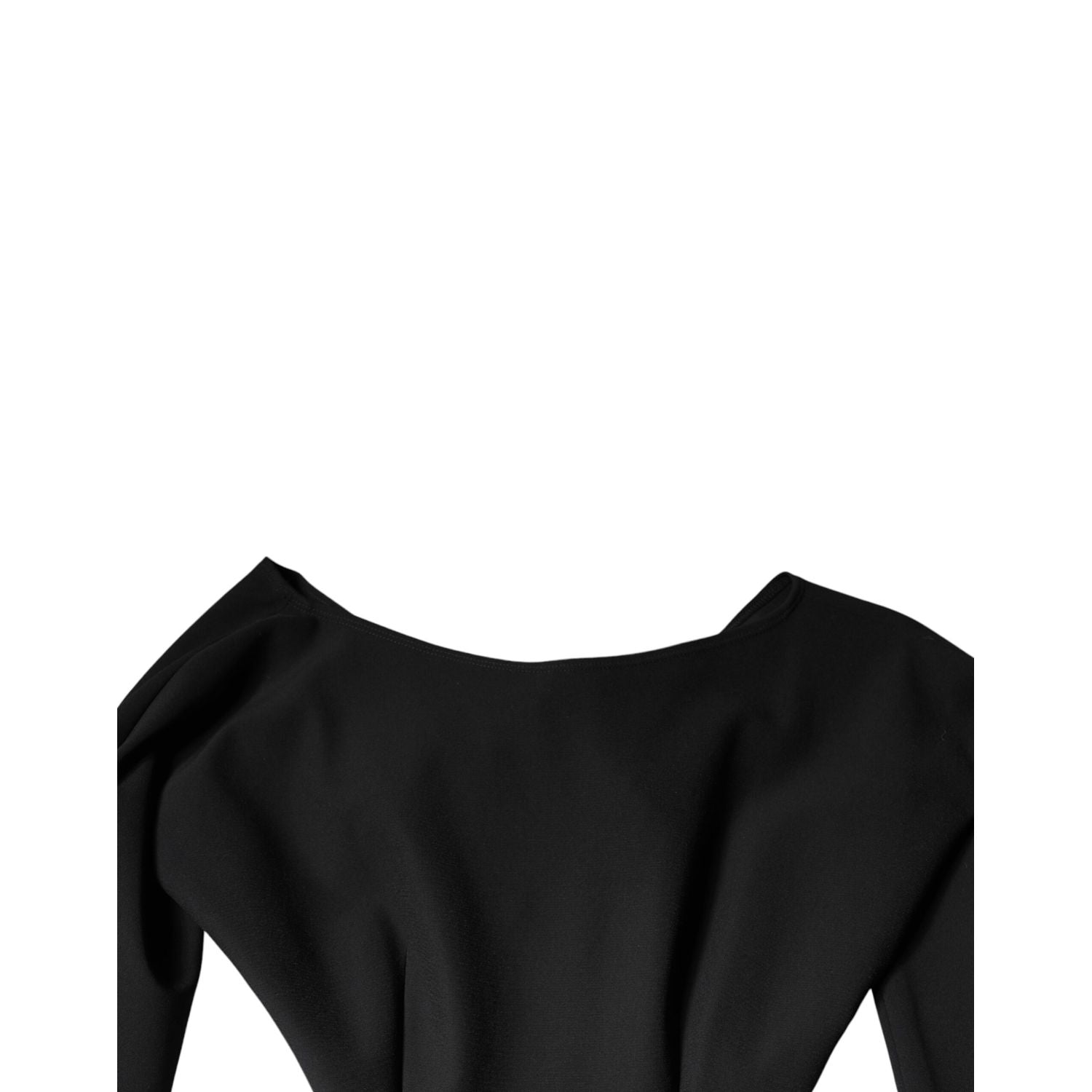 Dolce & Gabbana Black Viscose Cut Out A-line Long Sleeves Mini Dress