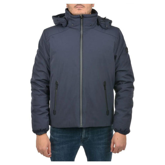 Yes Zee Blue Nylon Men Jacket