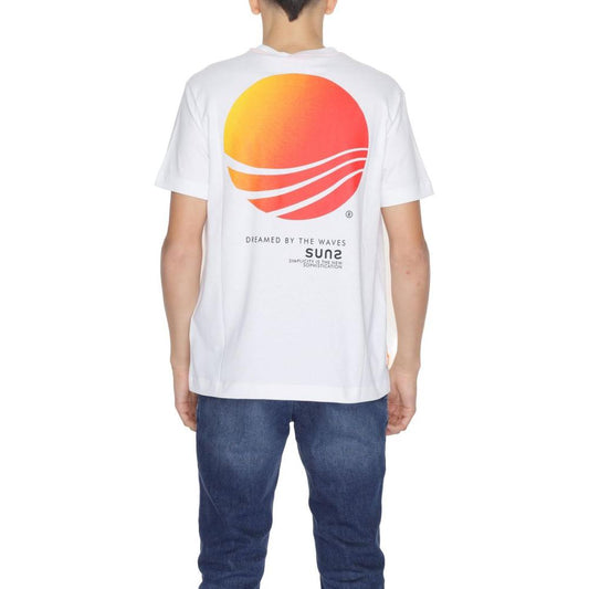 Suns White Cotton T-Shirt Suns Dark Slate Gray