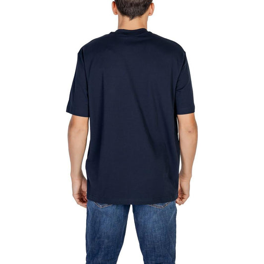 Armani Exchange Blue Cotton T-Shirt Armani Exchange Dark Slate Gray