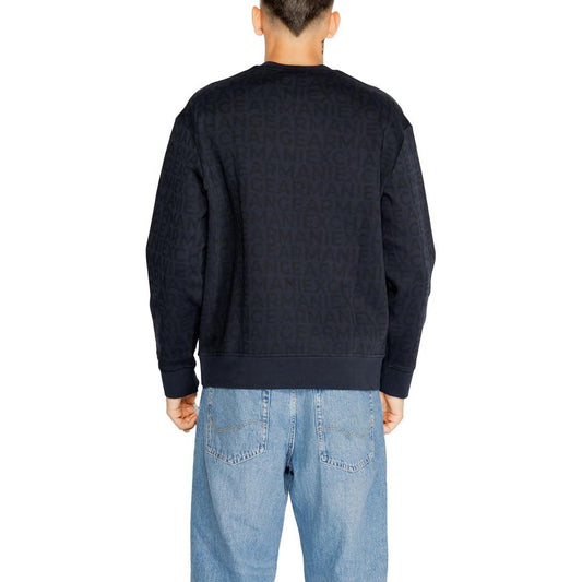 Armani Exchange Blue Cotton Sweater Armani Exchange Dark Slate Gray