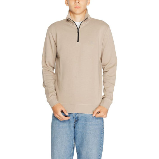 Hugo Boss Brown Cotton Sweater Hugo Boss Gray