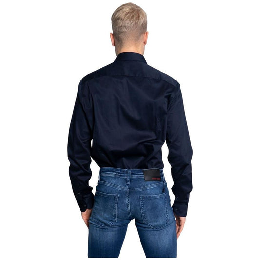 Armani Exchange Blue Cotton Shirt Armani Exchange Dark Slate Gray