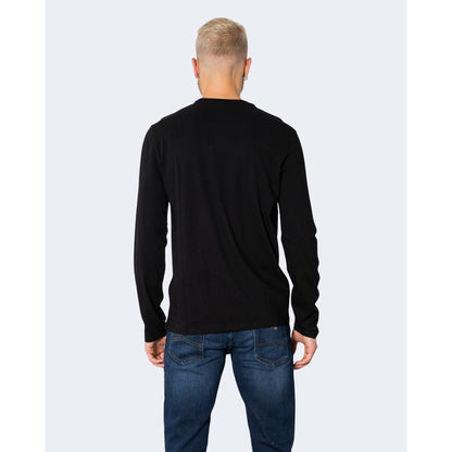 Armani Exchange Black Cotton Long Sleeve T-Shirt