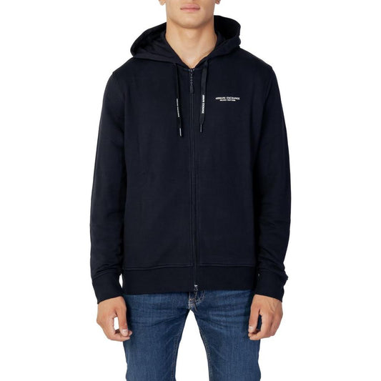 Armani Exchange Blue Cotton Sweater Armani Exchange Black