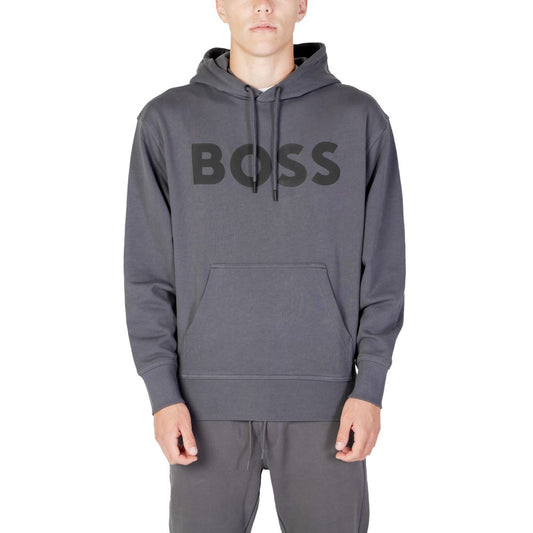 Hugo Boss Gray Cotton Hoody