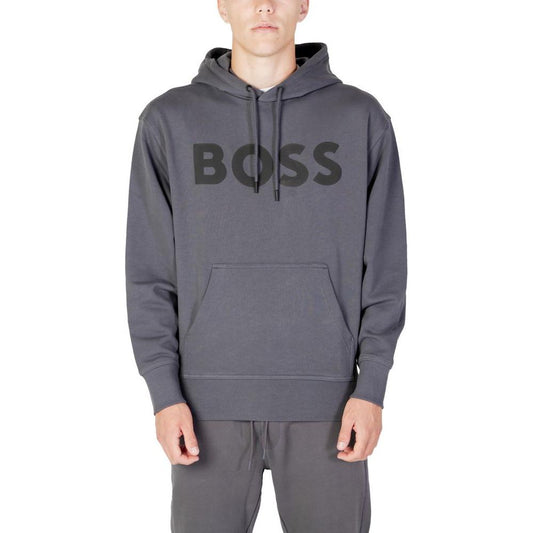 Hugo Boss Gray Cotton Sweater Hugo Boss Dim Gray