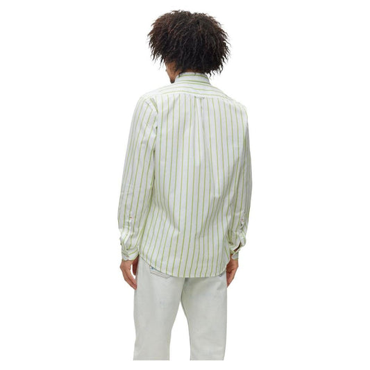 Hugo Boss Green Cotton Shirt Hugo Boss Gray
