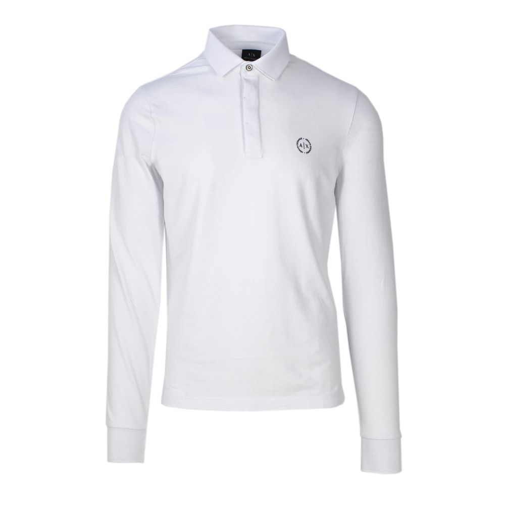 Armani Exchange White Cotton Long Sleeve T-Shirt