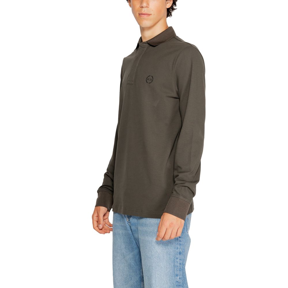 Armani Exchange Green Cotton Long Sleeve T-Shirt