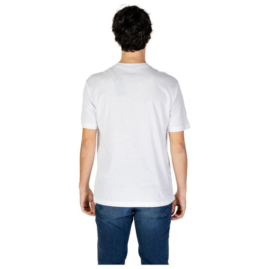 EA7 Emporio Armani White Cotton T-Shirt EA7 Emporio Armani Dark Slate Gray