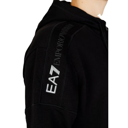 EA7 Emporio Armani Black Cotton Hoody