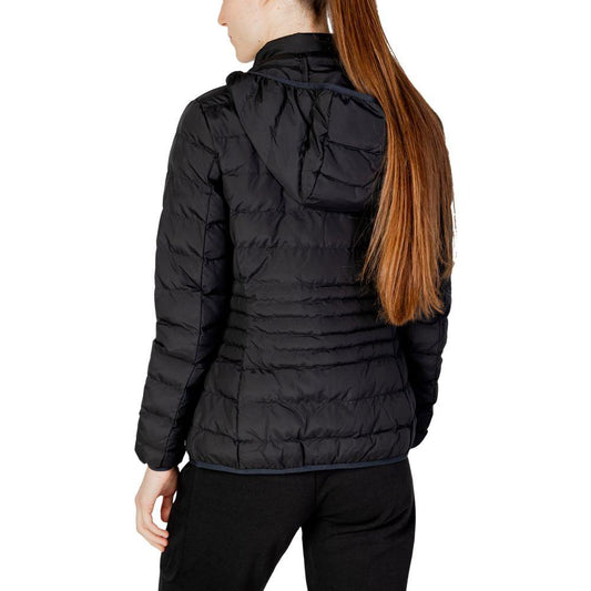 EA7 Emporio Armani Bicolor Polyester Jackets & Coat EA7 Emporio Armani Black