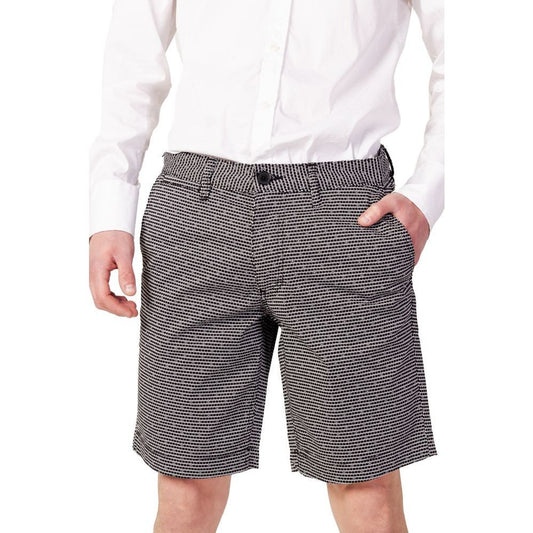 Armani Exchange Black And White Cotton Short Armani Exchange Dark Slate Gray