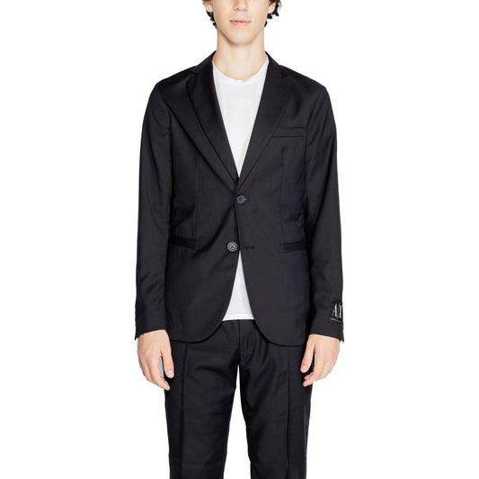 Armani Exchange Black Polyester Blazer Armani Exchange Dark Slate Gray