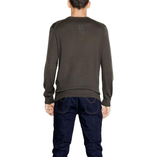 Armani Exchange Green Wool Sweater Armani Exchange Dark Slate Gray