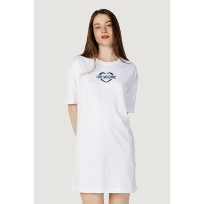 Love Moschino White Cotton Short