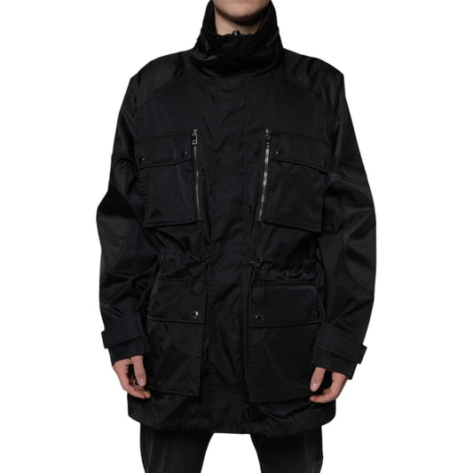 Dolce & Gabbana Black Nylon Winter Men Parka Coat Jacket Dolce & Gabbana Black