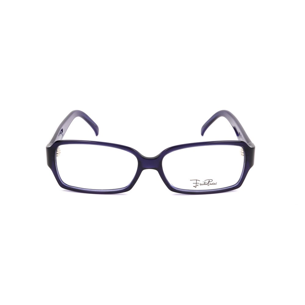 Emilio Pucci Blue Plastic Frames with rectangular design, model EP265242453, 53/14/135 mm, ideal for women seeking stylish eyewear.