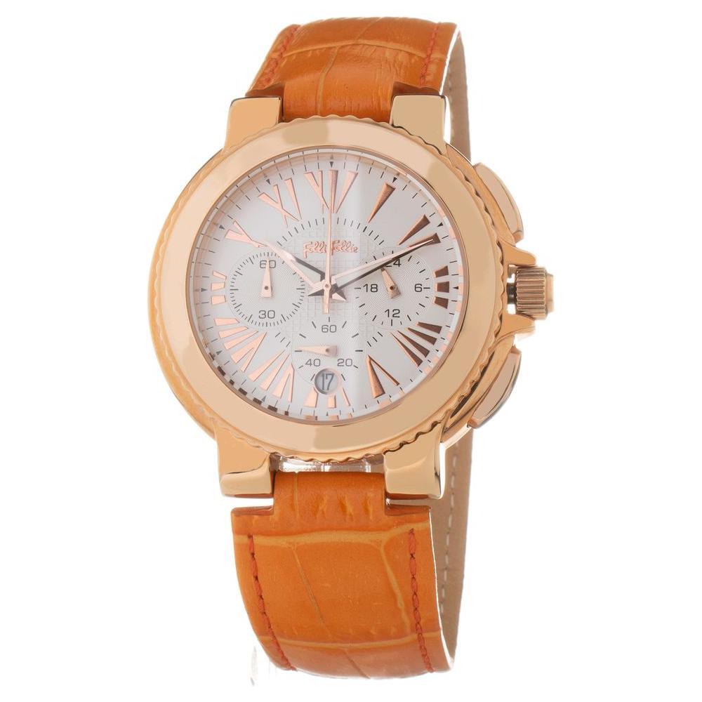 Folli Follie Orange Leather Dress Watch