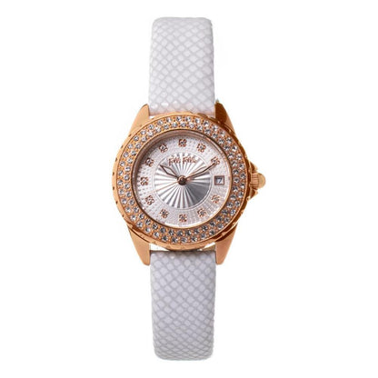 Folli Follie White Leather Watch