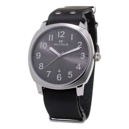 Folli Follie Black Leather Watch FFWT14T001SDNAC