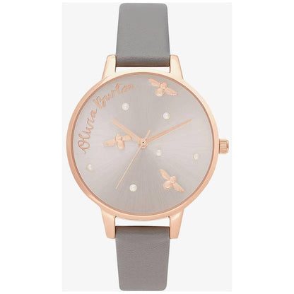 Olivia Burton Gray Artificial Leather Watch
