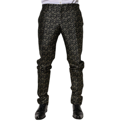 Dolce & Gabbana Black Stars Jacquard SICILIA 2 Piece Suit